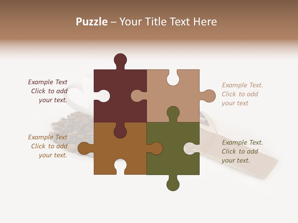 White Mug Symbol PowerPoint Template