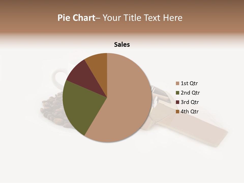 White Mug Symbol PowerPoint Template