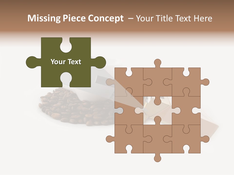 White Mug Symbol PowerPoint Template