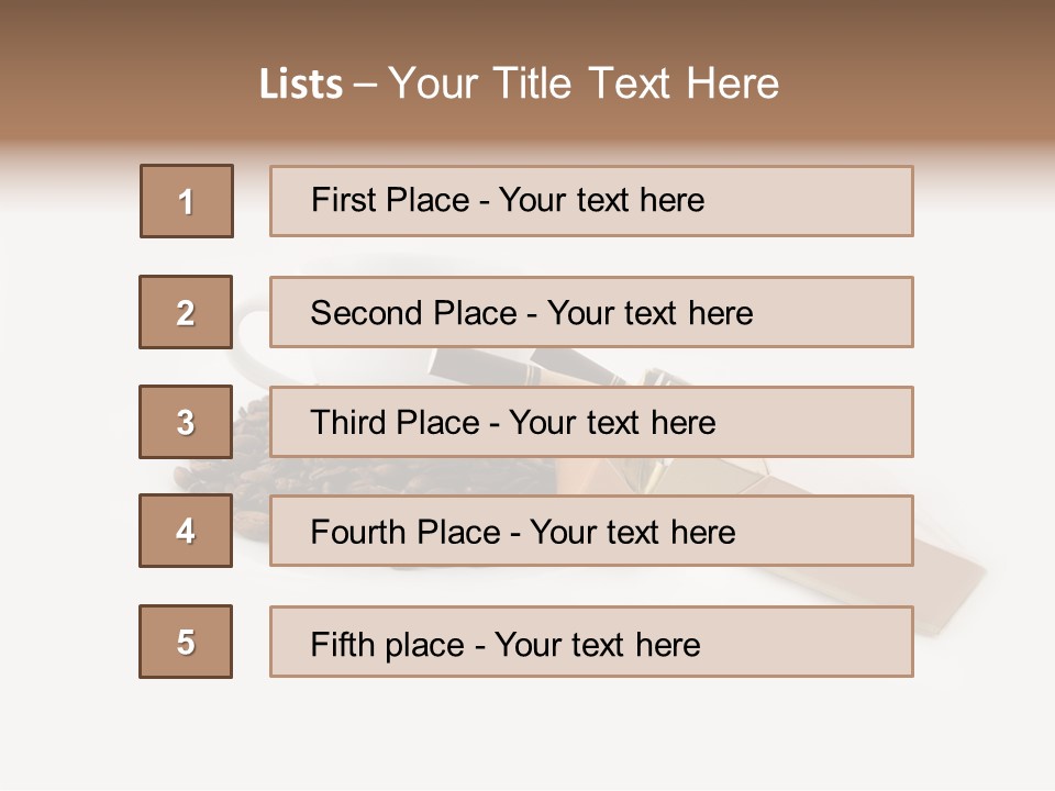 White Mug Symbol PowerPoint Template