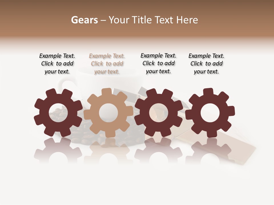 White Mug Symbol PowerPoint Template