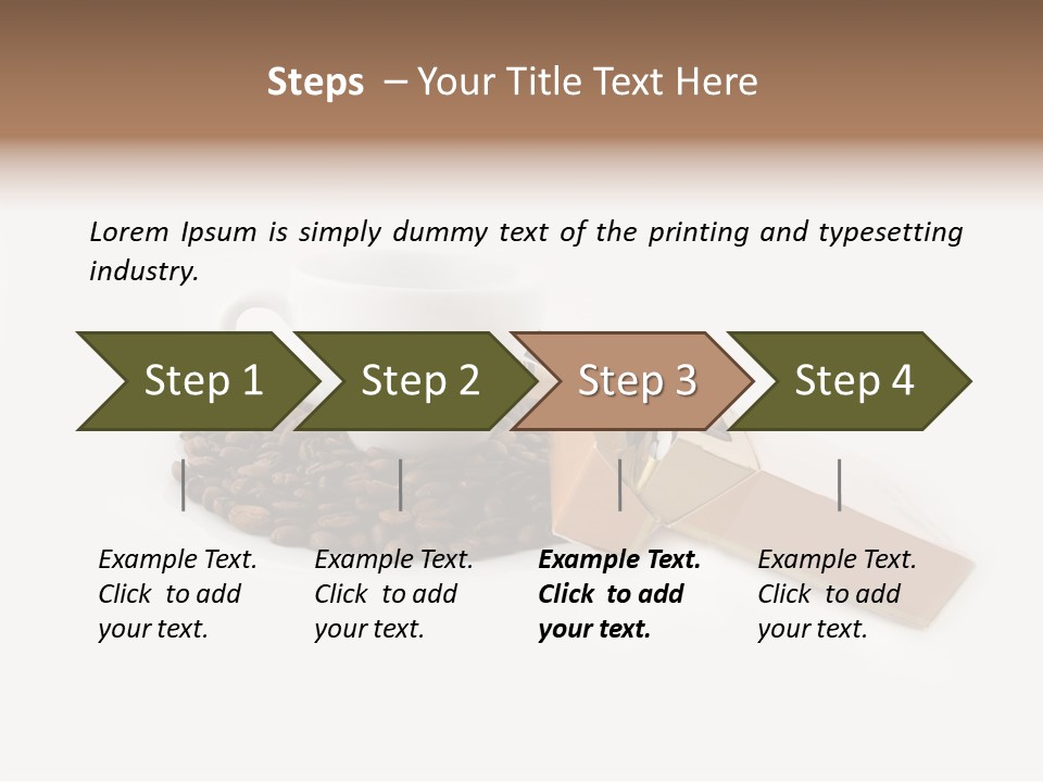 White Mug Symbol PowerPoint Template