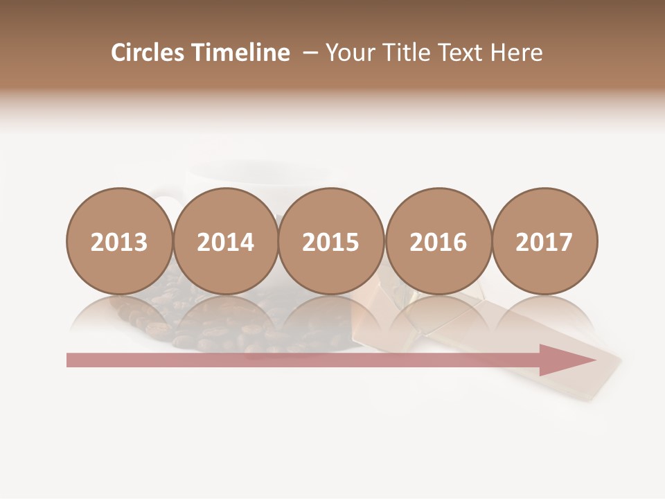 White Mug Symbol PowerPoint Template