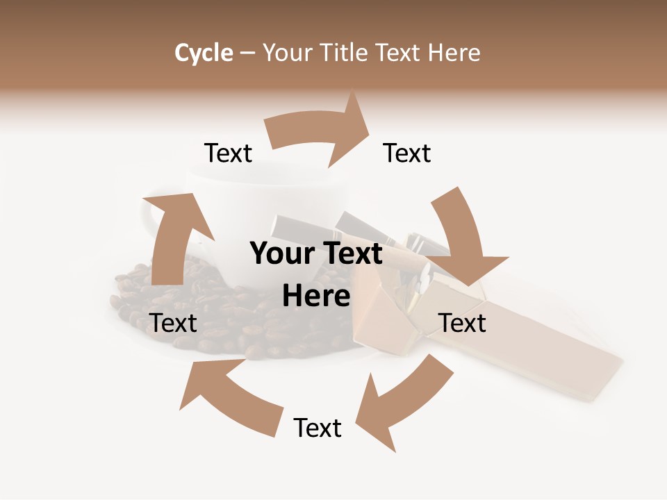 White Mug Symbol PowerPoint Template