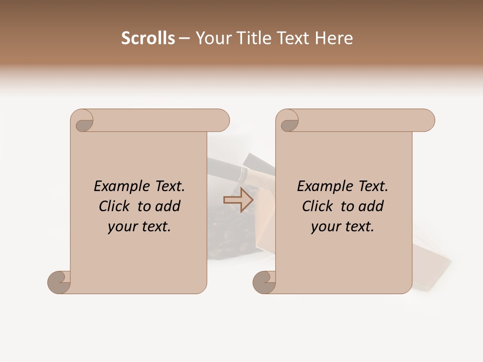White Mug Symbol PowerPoint Template