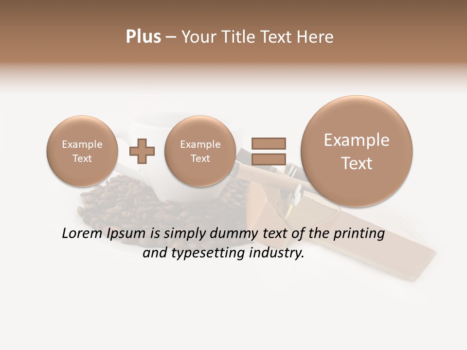 White Mug Symbol PowerPoint Template