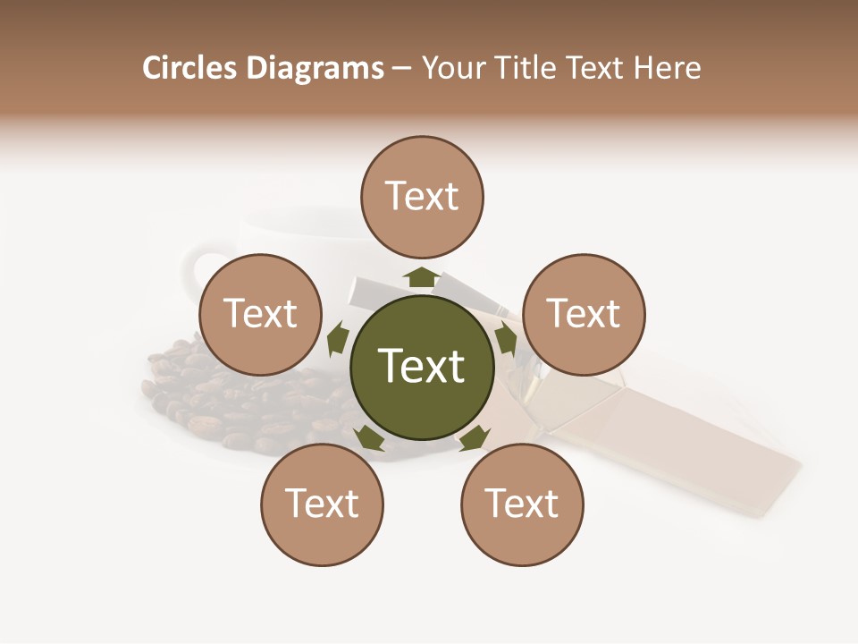 White Mug Symbol PowerPoint Template