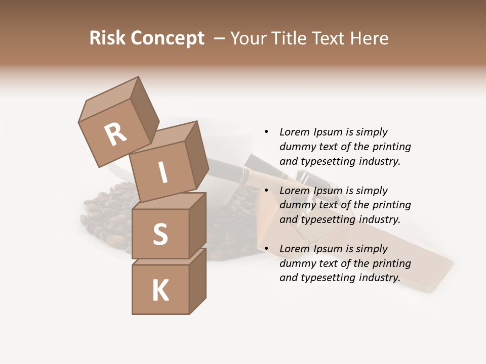 White Mug Symbol PowerPoint Template