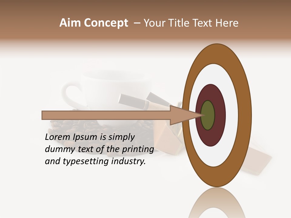 White Mug Symbol PowerPoint Template
