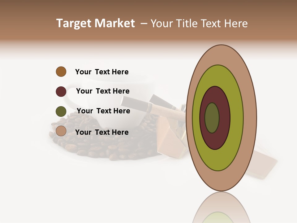 White Mug Symbol PowerPoint Template