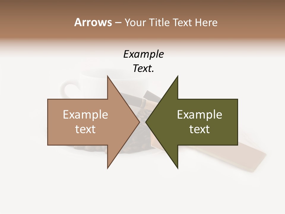 White Mug Symbol PowerPoint Template