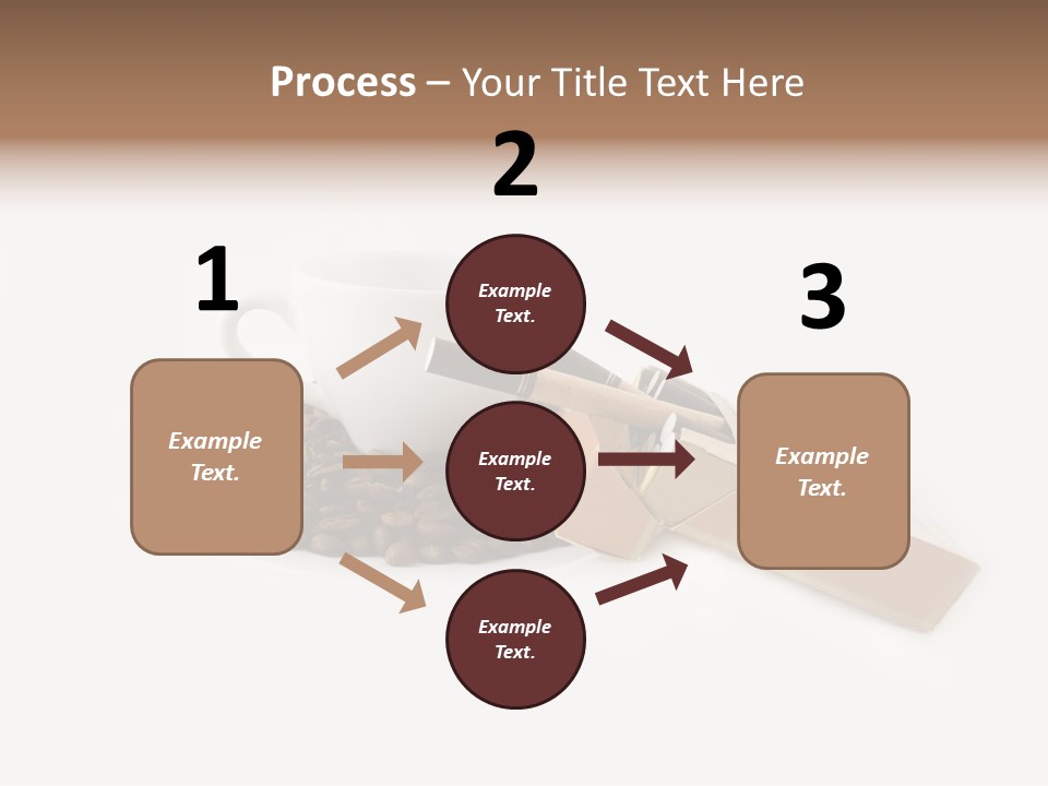 White Mug Symbol PowerPoint Template