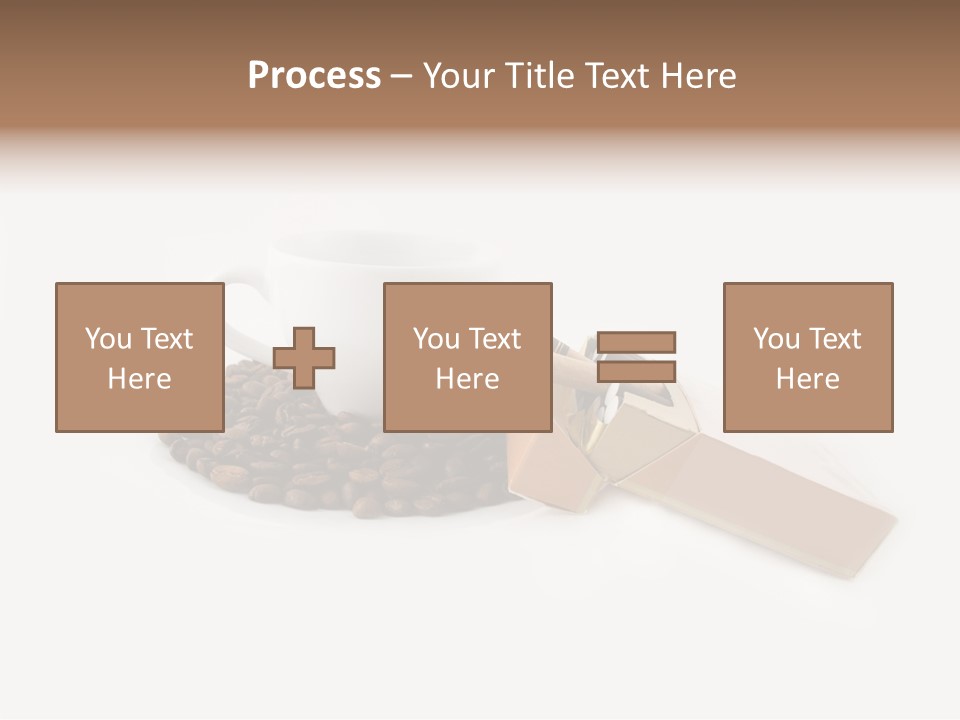 White Mug Symbol PowerPoint Template