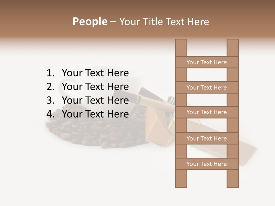 White Mug Symbol PowerPoint Template