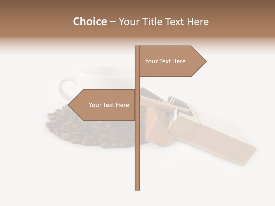 White Mug Symbol PowerPoint Template