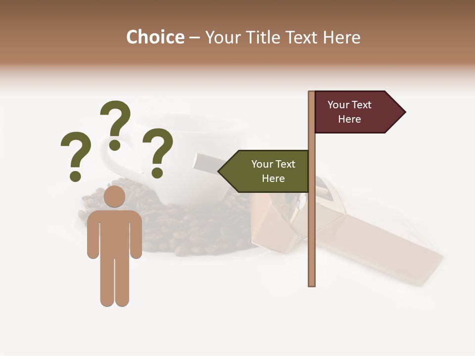 White Mug Symbol PowerPoint Template