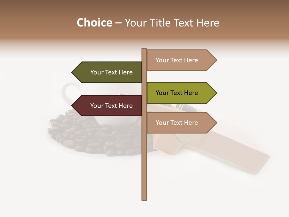 White Mug Symbol PowerPoint Template