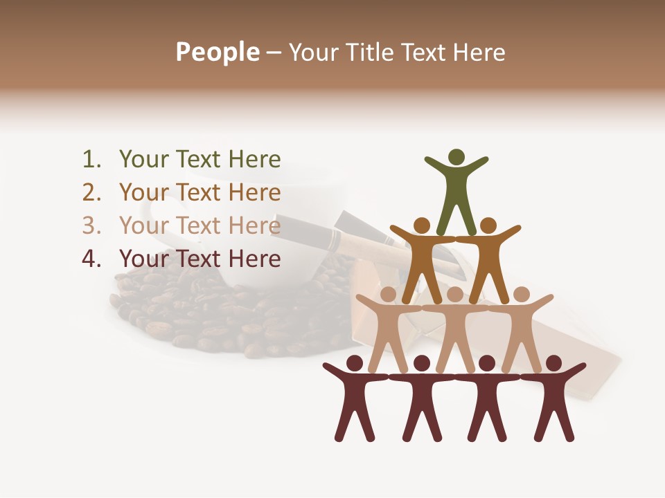 White Mug Symbol PowerPoint Template