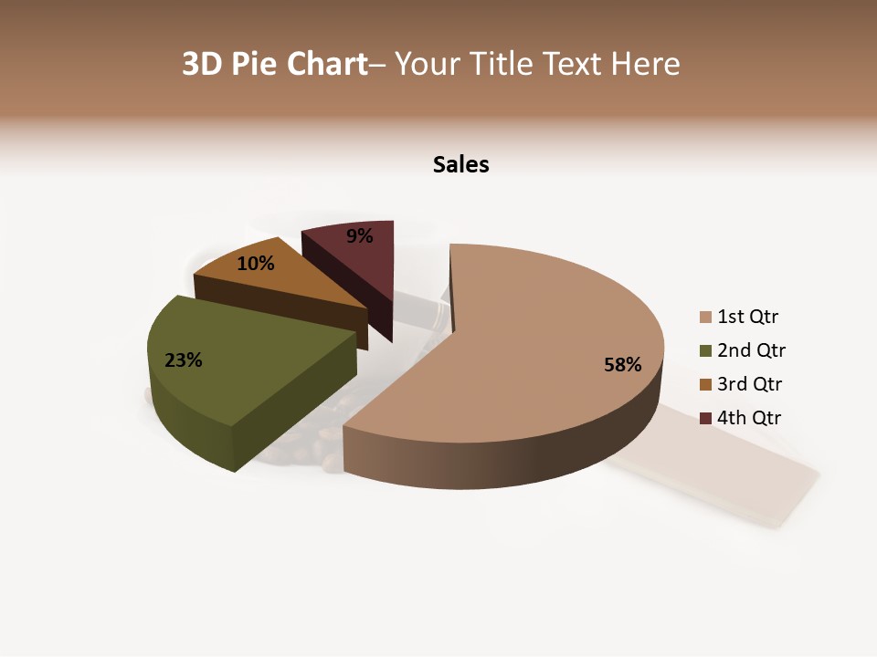 White Mug Symbol PowerPoint Template