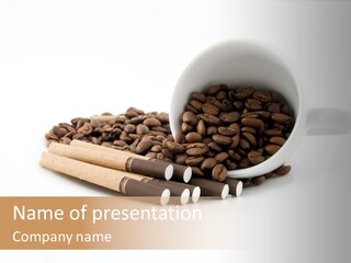 Cigar Forbidden Mug PowerPoint Template