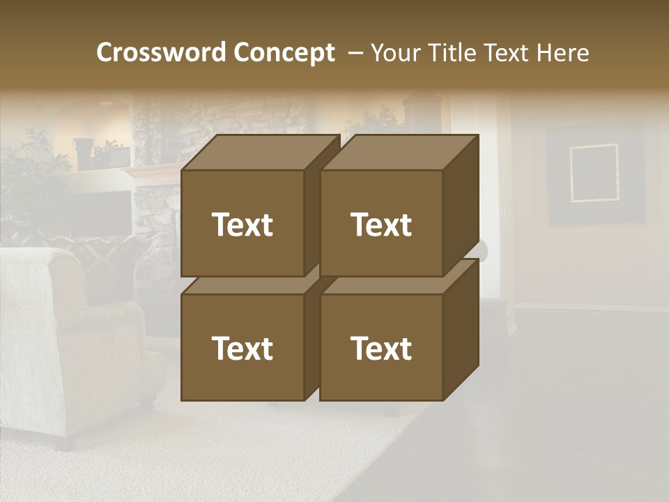 Room Flooring Brown PowerPoint Template