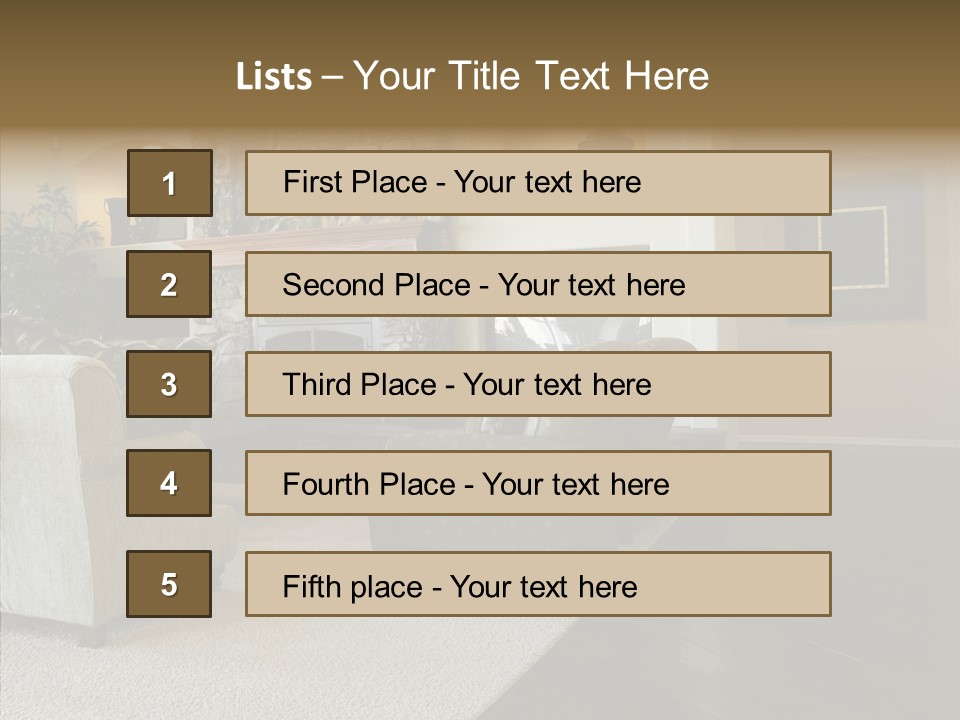 Room Flooring Brown PowerPoint Template