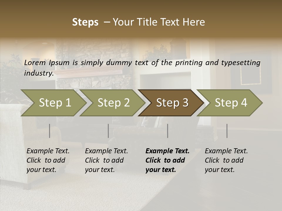 Room Flooring Brown PowerPoint Template