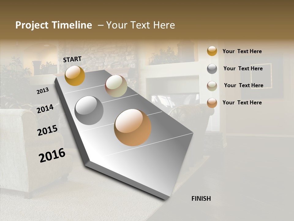Room Flooring Brown PowerPoint Template