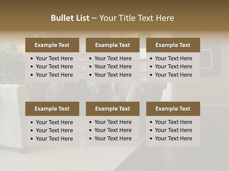 Room Flooring Brown PowerPoint Template