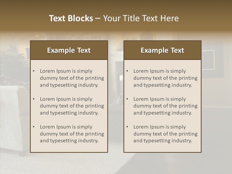 Room Flooring Brown PowerPoint Template