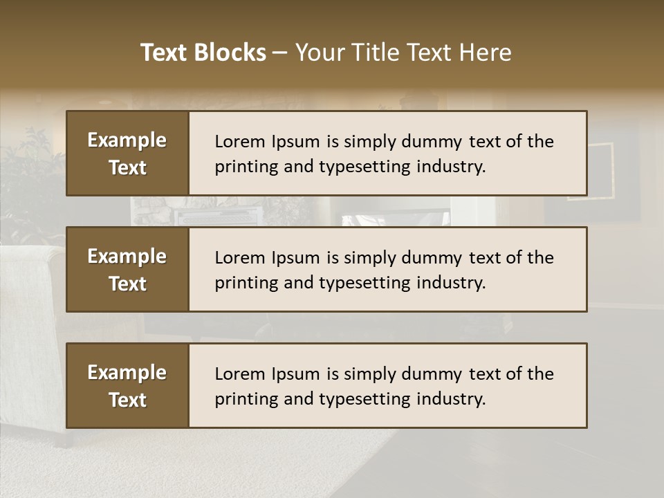 Room Flooring Brown PowerPoint Template