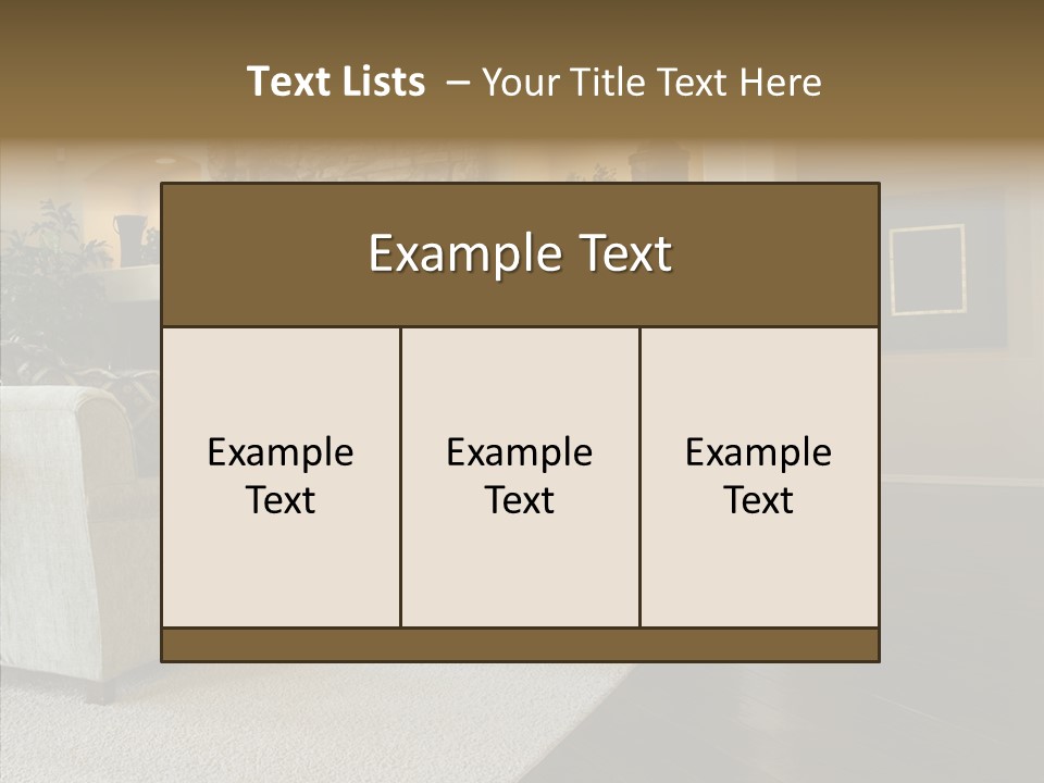 Room Flooring Brown PowerPoint Template