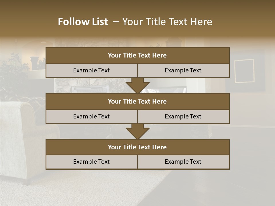 Room Flooring Brown PowerPoint Template