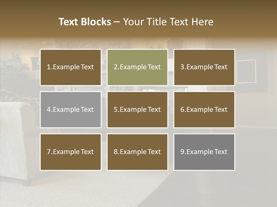 Room Flooring Brown PowerPoint Template