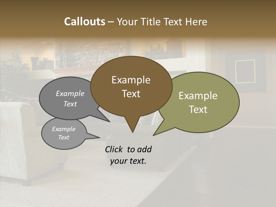 Room Flooring Brown PowerPoint Template