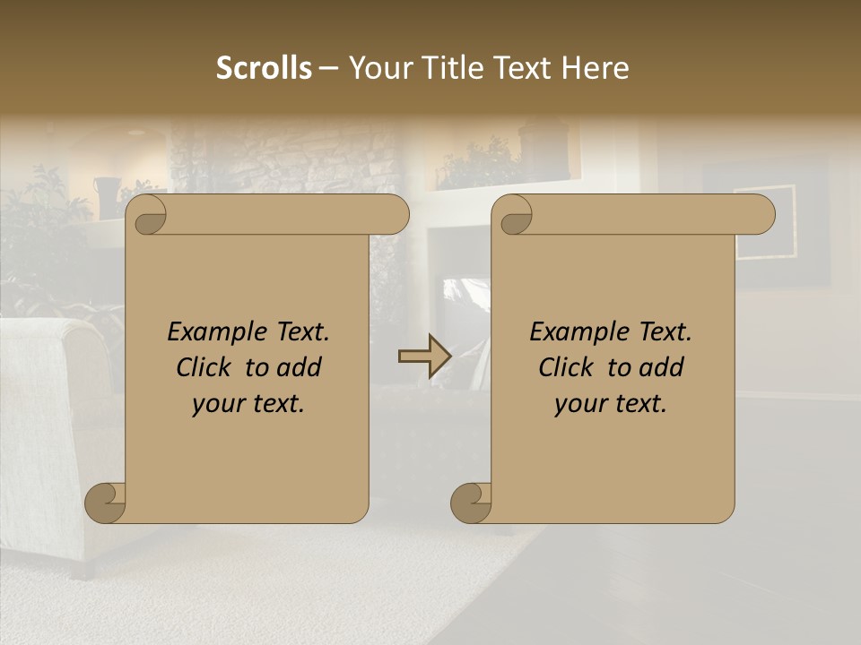 Room Flooring Brown PowerPoint Template