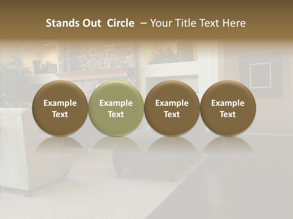 Room Flooring Brown PowerPoint Template