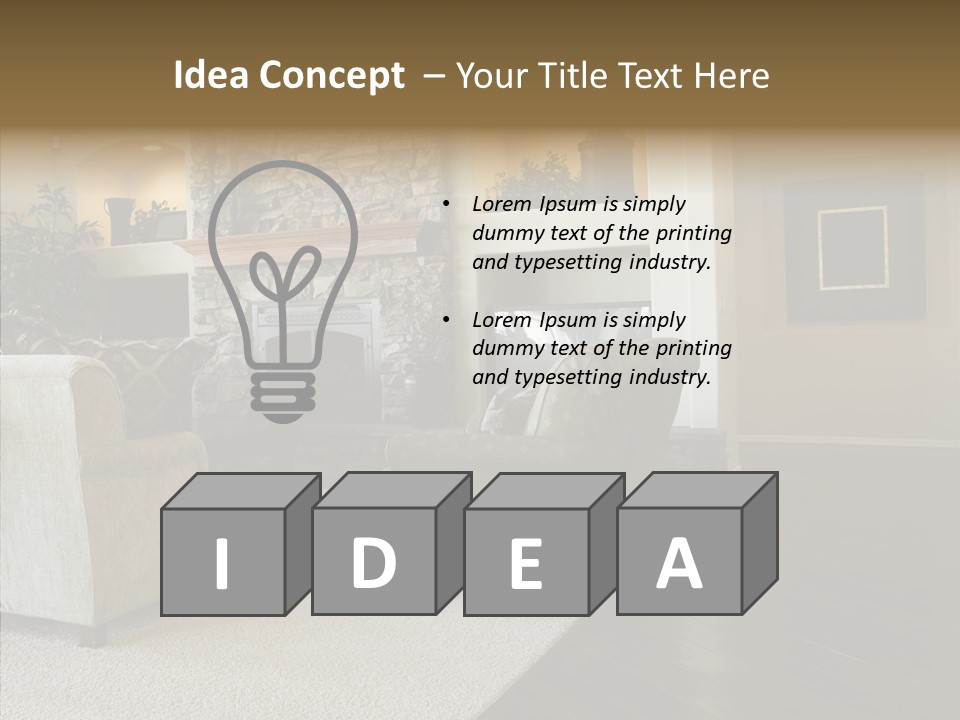 Room Flooring Brown PowerPoint Template