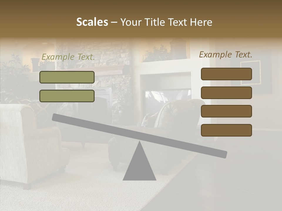 Room Flooring Brown PowerPoint Template