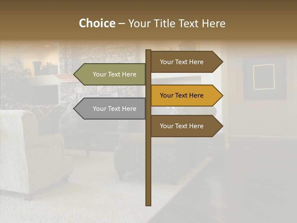 Room Flooring Brown PowerPoint Template