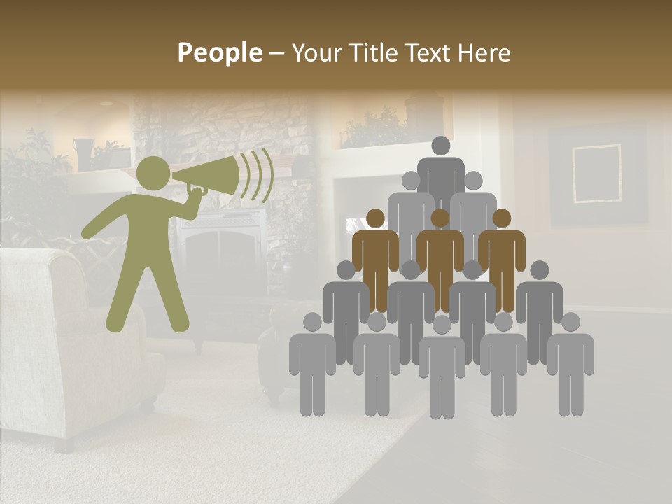 Room Flooring Brown PowerPoint Template