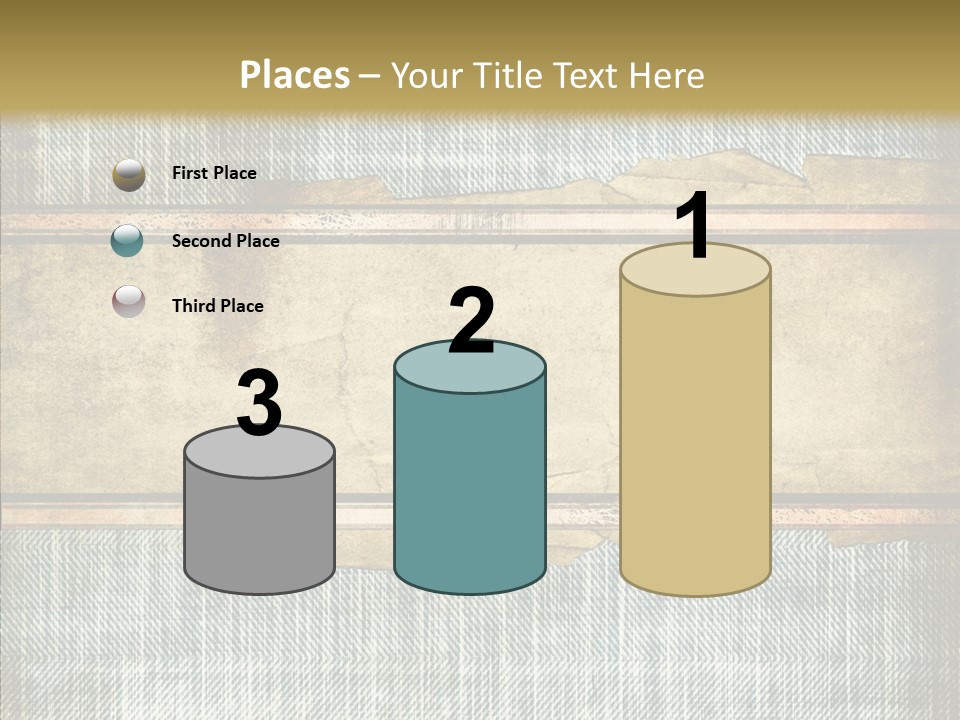 Illustration Stripes Worn PowerPoint Template