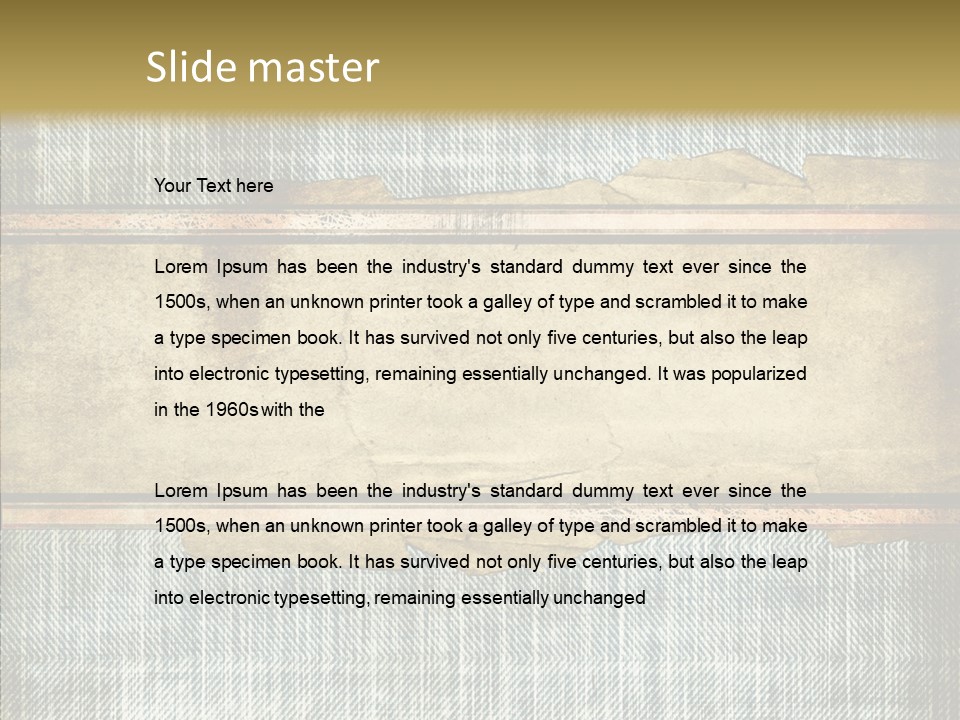 Illustration Stripes Worn PowerPoint Template