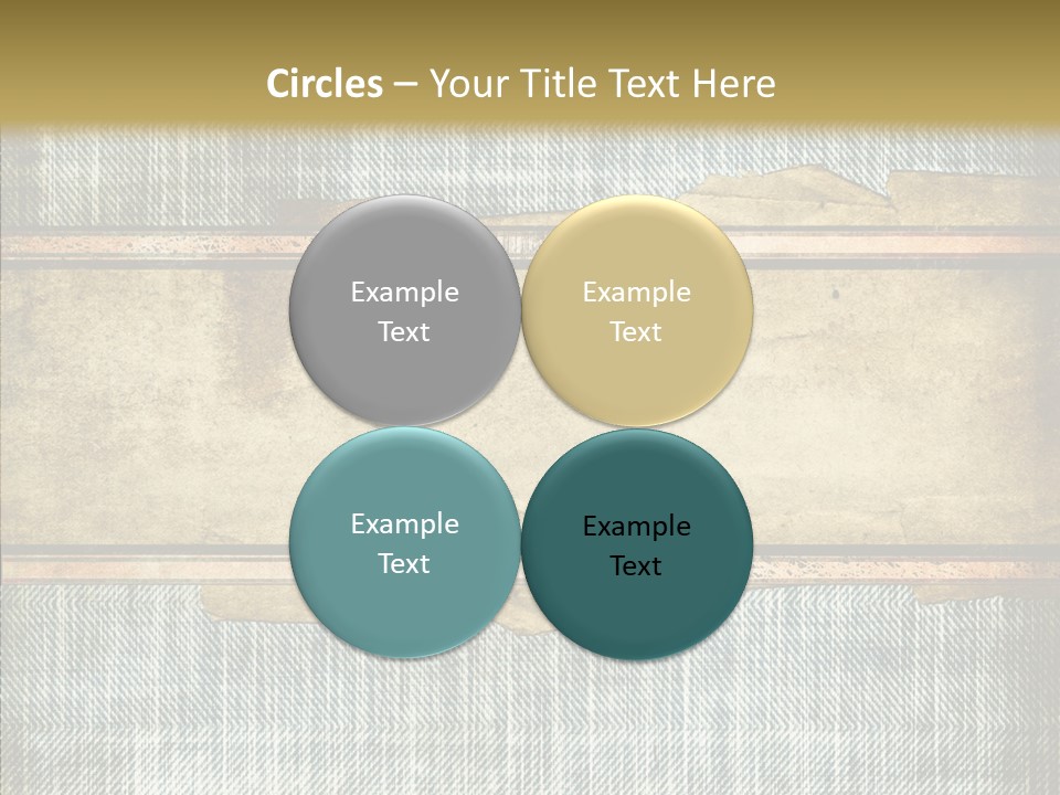 Illustration Stripes Worn PowerPoint Template