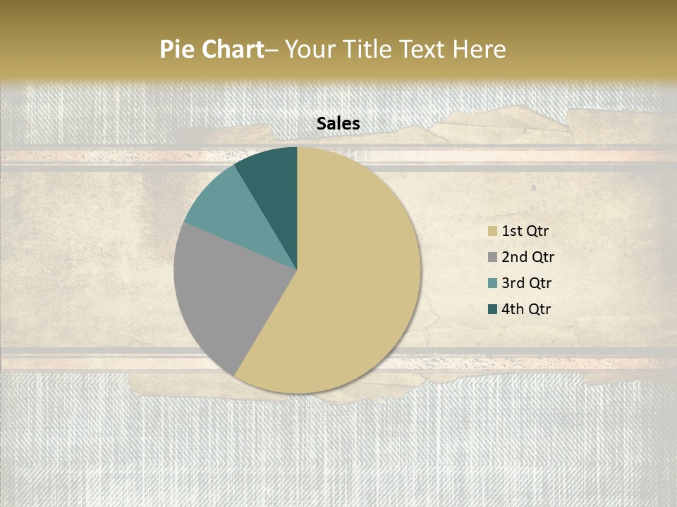 Illustration Stripes Worn PowerPoint Template