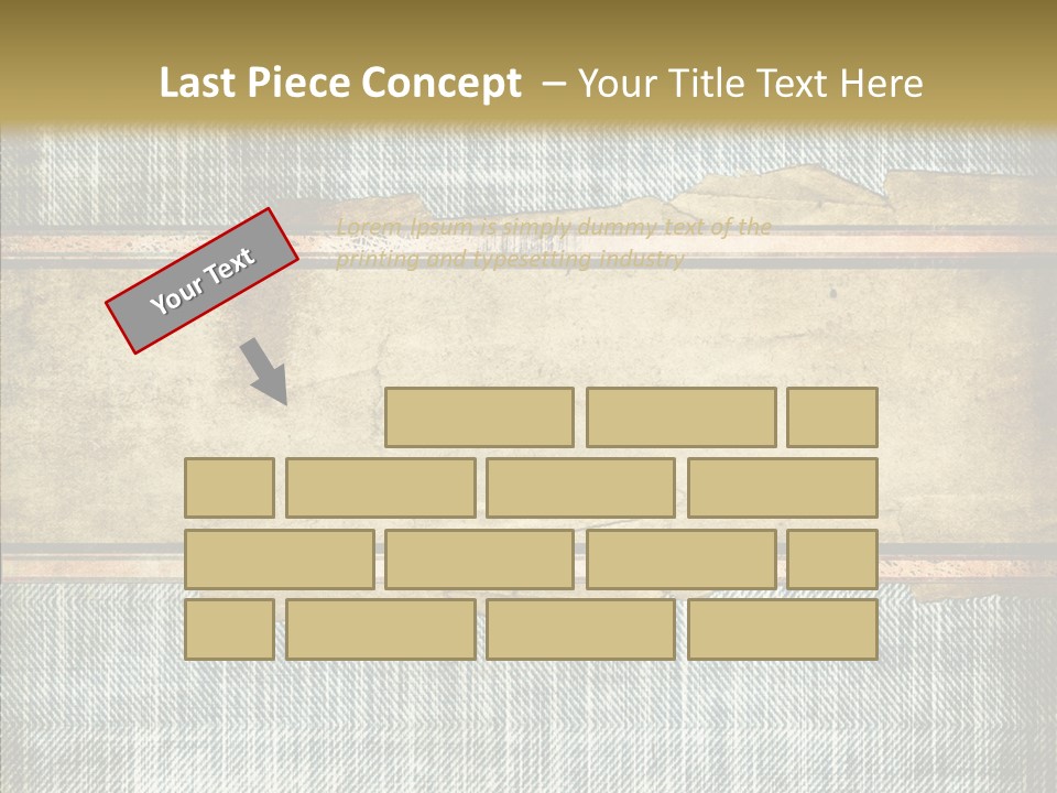 Illustration Stripes Worn PowerPoint Template