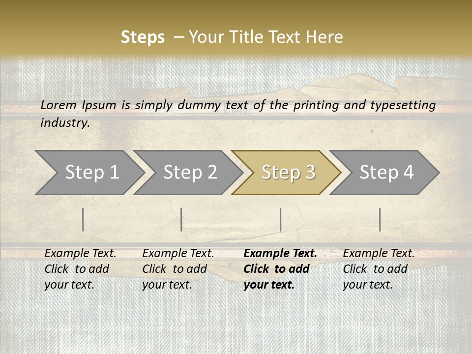 Illustration Stripes Worn PowerPoint Template