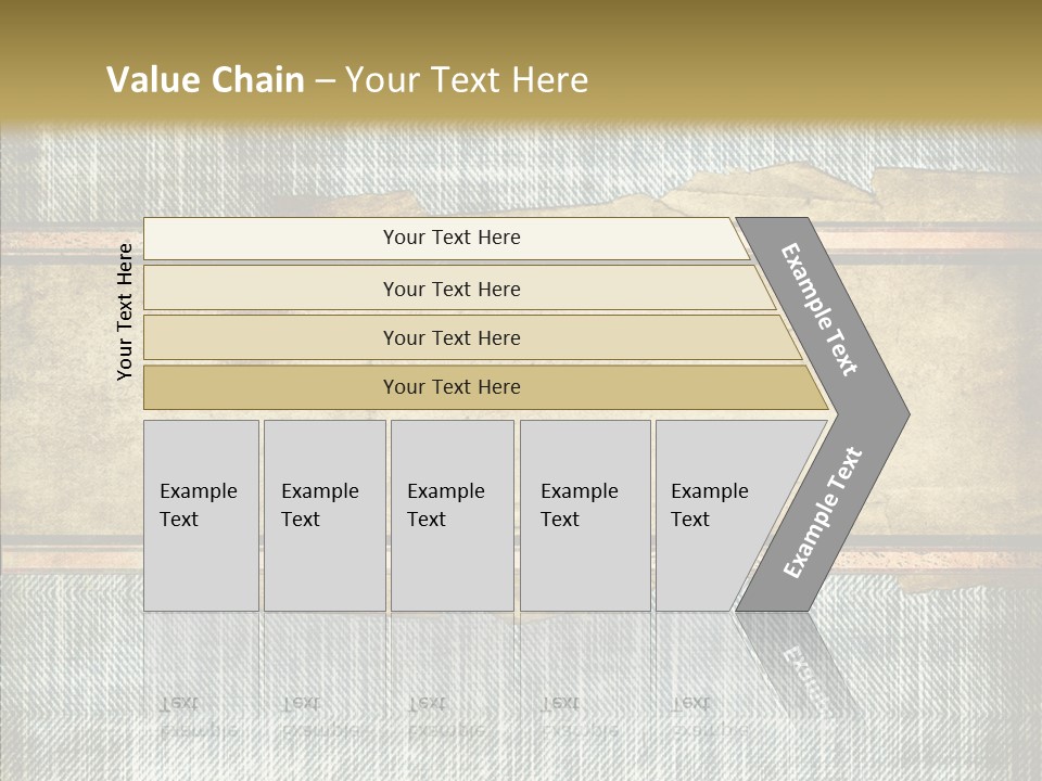 Illustration Stripes Worn PowerPoint Template