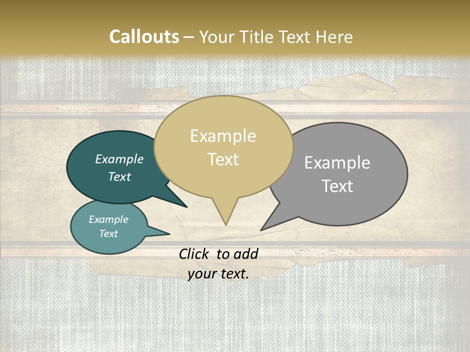 Illustration Stripes Worn PowerPoint Template