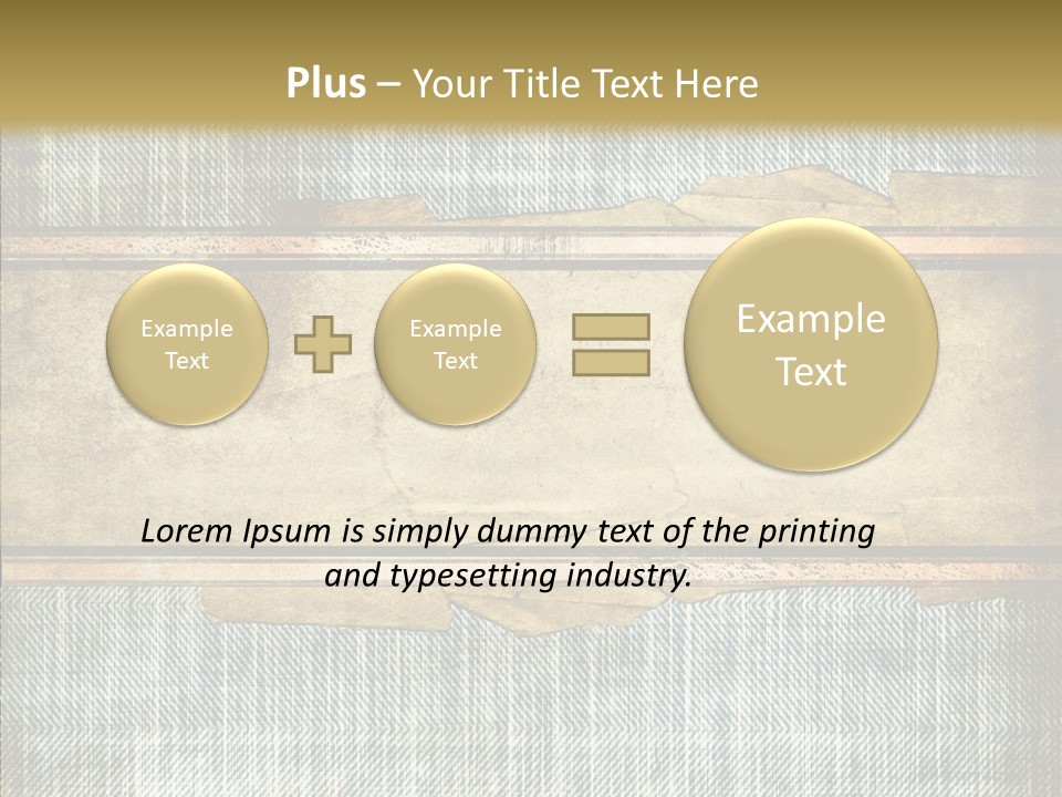 Illustration Stripes Worn PowerPoint Template